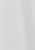 A white, textured fabric showcasing a grid pattern, ideal for casual wear. Features a branding logo.