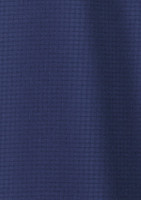 A textured fabric in a deep navy blue colour, suitable for a women's outdoor short sleeve shirt.