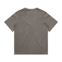 A faded grey T-shirt with a relaxed fit and short sleeves. The back is simple with no designs or logos.