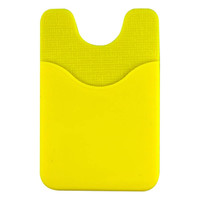 A bright yellow Smart Wallet with a textured surface and a cut-out design. It has a logo on the front.