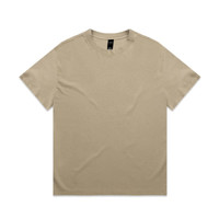 A beige Heavy Faded Tee made of cotton, featuring a simple design and a tag inside.
