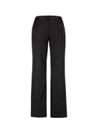 Relaxed fit women's pants in black, featuring a back pocket and waistband. Includes branding detail.
