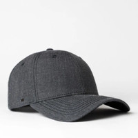Dark gray baseball cap on white background, casual sportswear accessory.