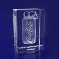 Coca-Cola Amatil MD Award 2010 engraved crystal trophy.