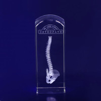 Glass award commemorating Woonona Mines Rescue, June 30, 2008, on blue background.