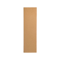 A drink bottle is packaged in a plain brown cardboard box, showcasing a rectangular shape and a minimalistic design.