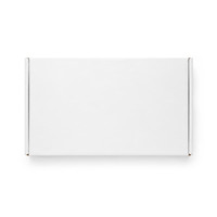 A white custom box with a locking lid, measuring 290 x 175 x 60mm, featuring a simple design.