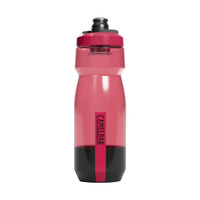 A drink bottle in pink and black with a twist cap and a logo. It has a capacity of 0.7 litres.