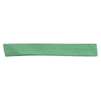 A green paper strip, narrow and rectangular, with a smooth finish.