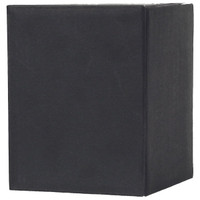 A black, plain gift box with a smooth surface, featuring a rectangular shape and no visible branding.