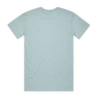 A light blue T-shirt featuring a plain design, with no visible logos or text.