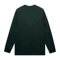 A long-sleeve tee in dark green with a simple design and no visible logos or text.
