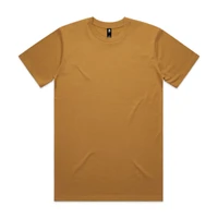 A mustard-coloured Classic Tee t-shirt featuring a crew neck and short sleeves, with a logo on the neckline.