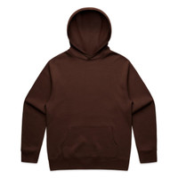 A brown hoodie featuring a hood and a front pocket, with a simple design and no visible branding.