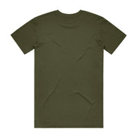 An olive green Basic Tee, featuring a classic t-shirt design with a smooth back and no visible branding.