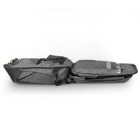 A grey Swissdigital Cosmo 3.0 Backpack with multiple compartments and a padded section for a device.