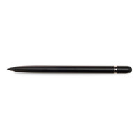 A black aluminium inkless pen with a sleek design and a metallic accent. It features a logo on the barrel.