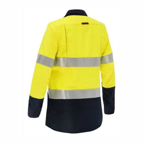 Bisley Apex 160 Women's Taped HiVis FR Ripstop Vented Shirt