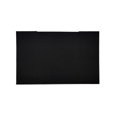 A black microfibre lens cloth designed for cleaning technology items, featuring a logo.