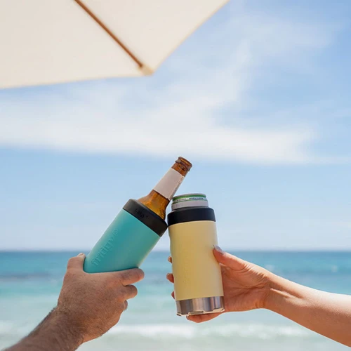 fridgy SlimMate Slim Can Cooler at the beach