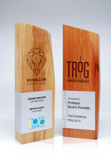 Australian Select Grade Blackbutt Geomet Trophy with Metal Wrap Australian Select Grade Blackbutt Geomet Trophy with Metal Wrap