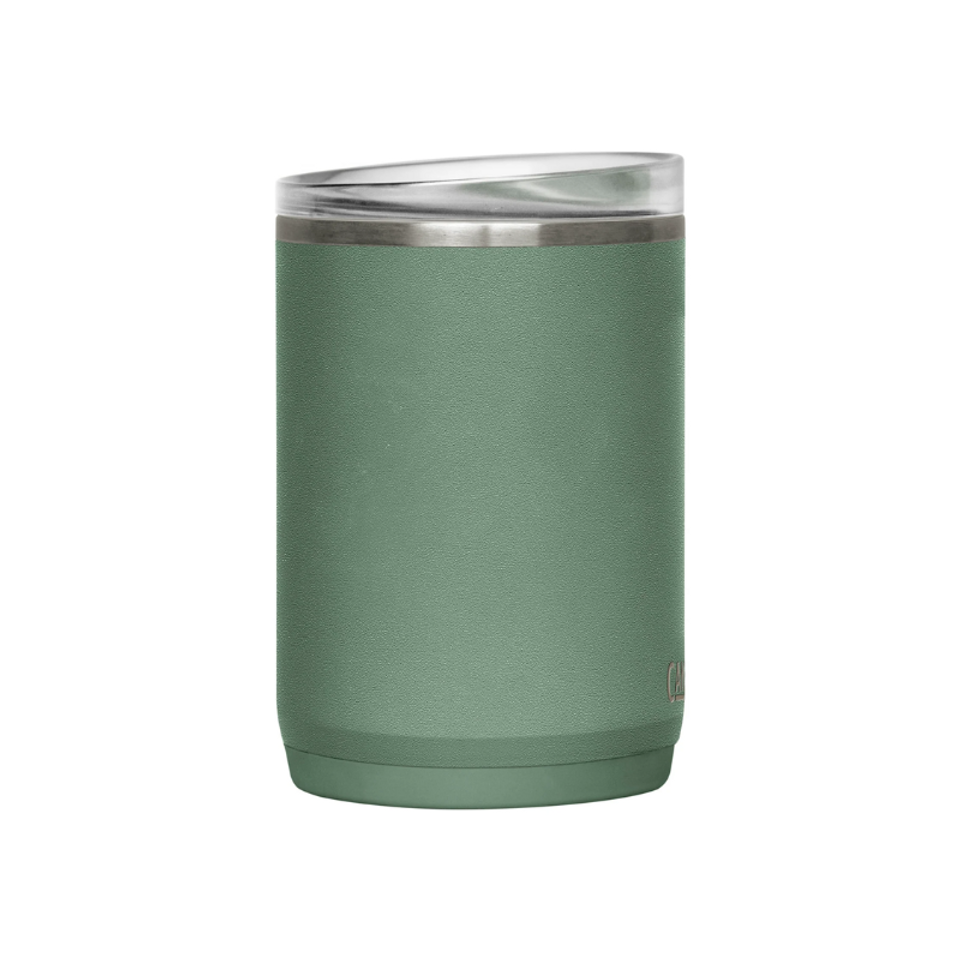 Moss green coloured CamelBak coffee mug with lid, insulated travel cup.