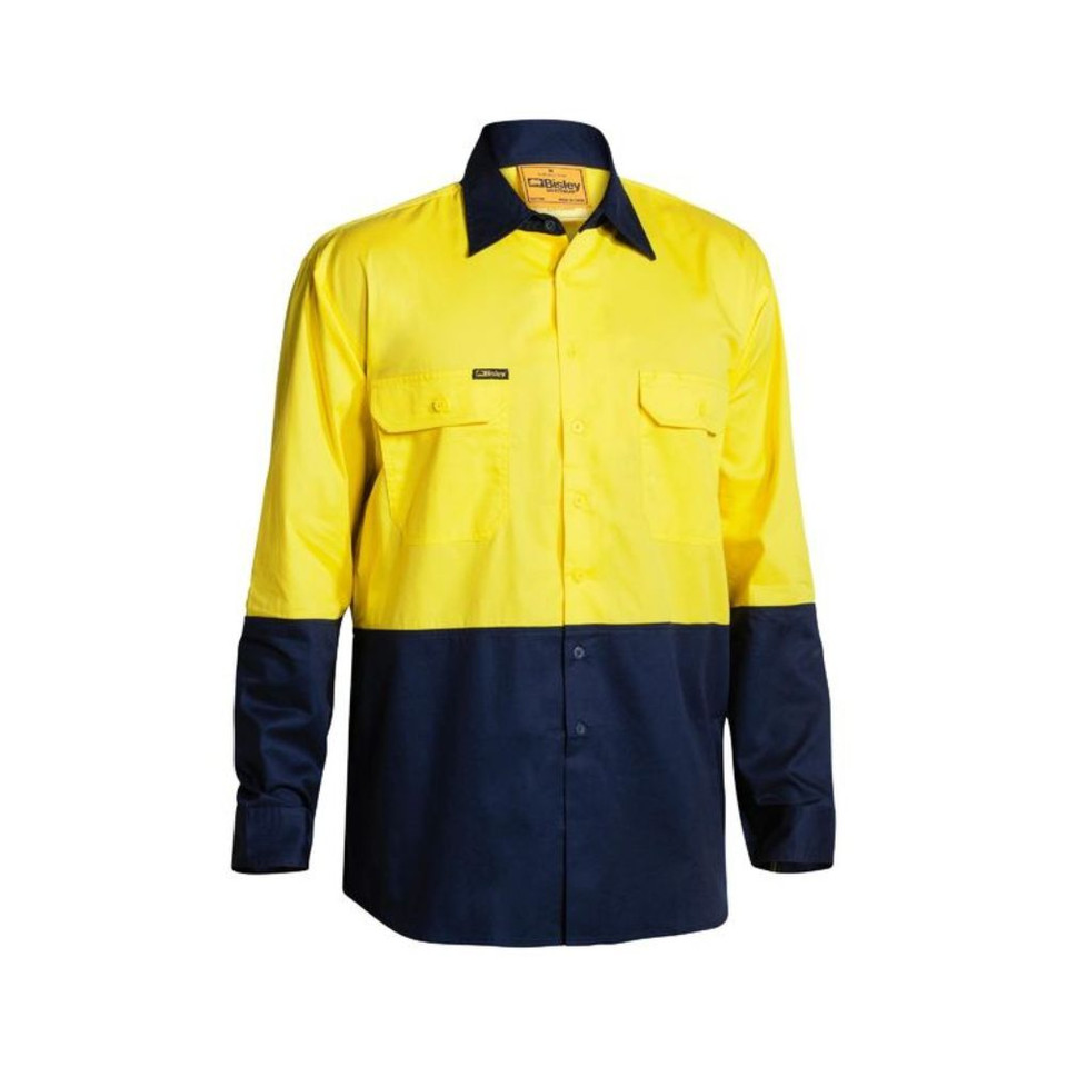 Non taped work shirt in Yellow and Navy
