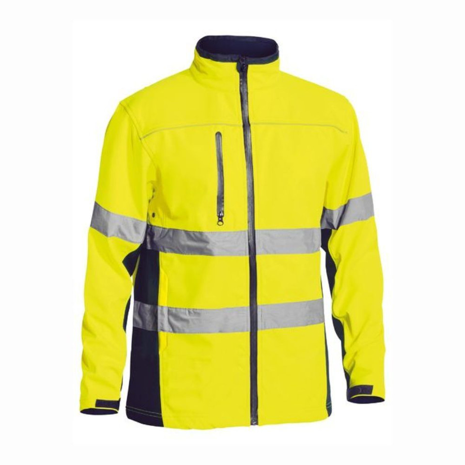 Bisley Taped Hi Vis Soft Shell Jacket