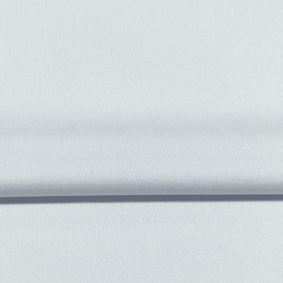 A smooth light blue fabric with a soft texture, ideal for sports apparel. The fabric features a subtle sheen.