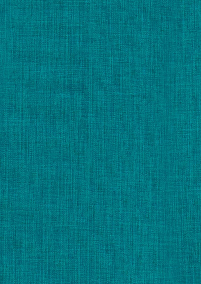 A textured fabric in a rich teal colour, suitable for a women’s 3/4 sleeve shirt. It features a subtle pattern.