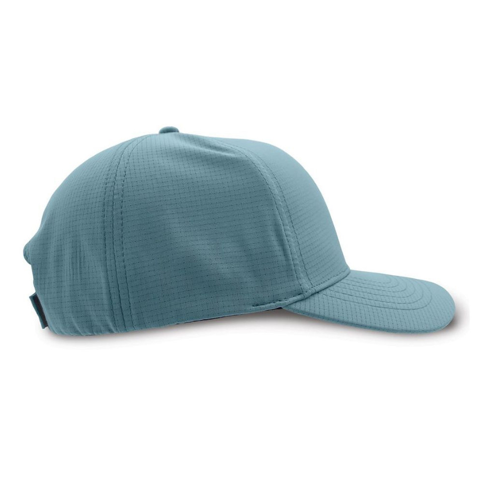 Light blue baseball cap side view for men and women.