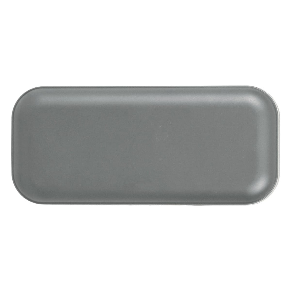 A grey rectangular case, featuring a smooth finish, designed to hold small tools or accessories.