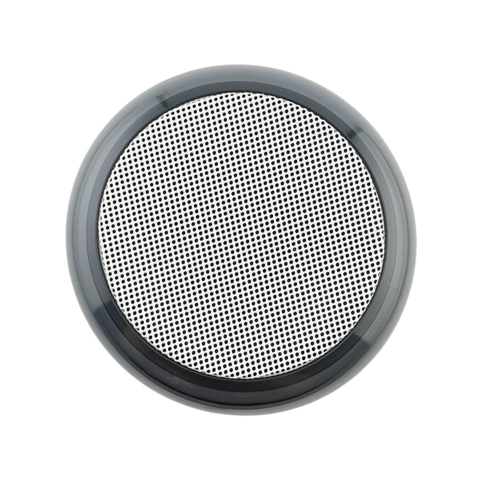 A round Dazzle RGB Speaker in black with a perforated front grille for sound output.
