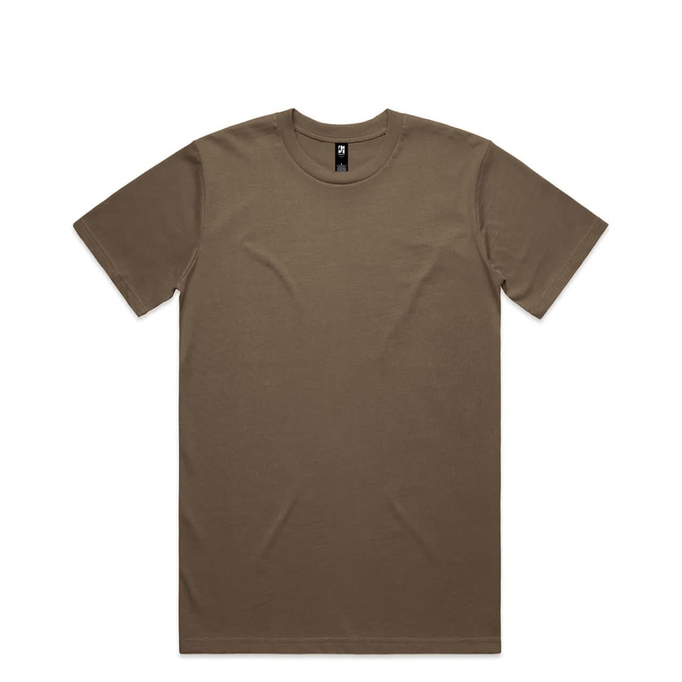A brown Classic Tee t-shirt with a round neck and short sleeves. The shirt features a logo.