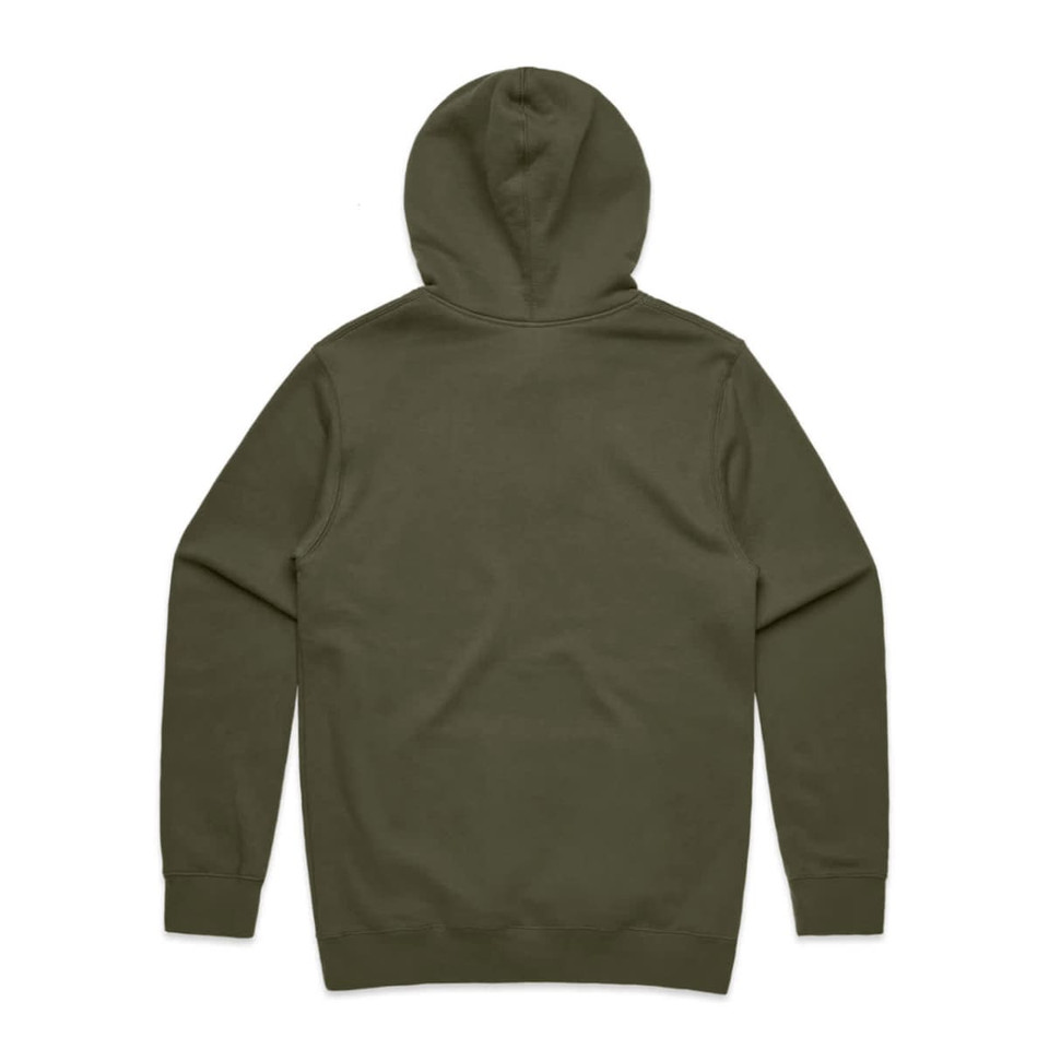A green hoodie with a hood, featuring a plain design and no visible logos or text.