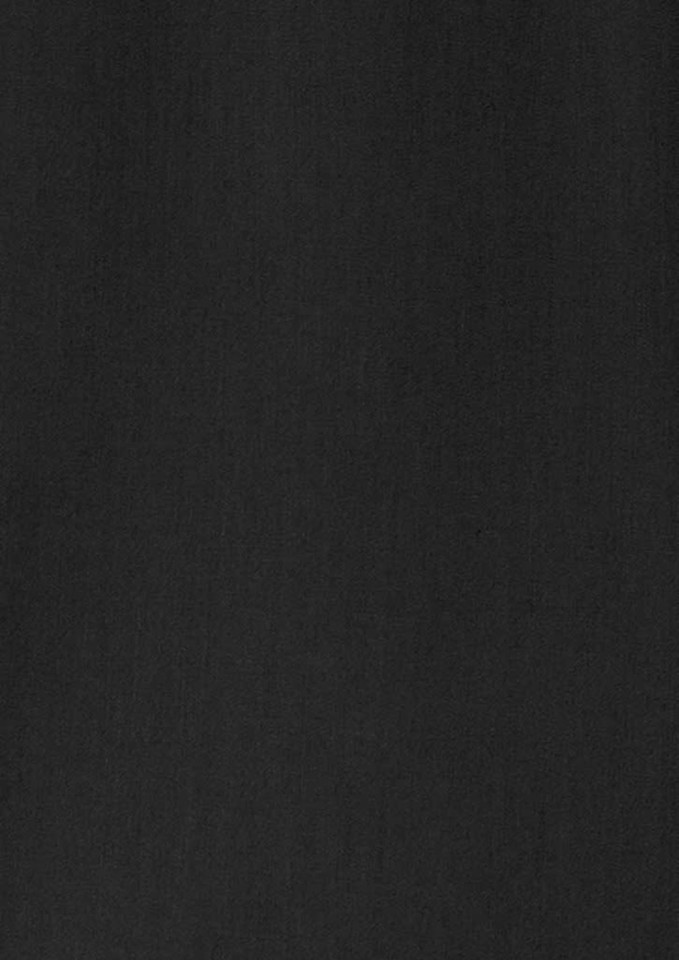 A black, textured fabric suitable for a long sleeve button-up shirt. It has a smooth finish and includes a logo.