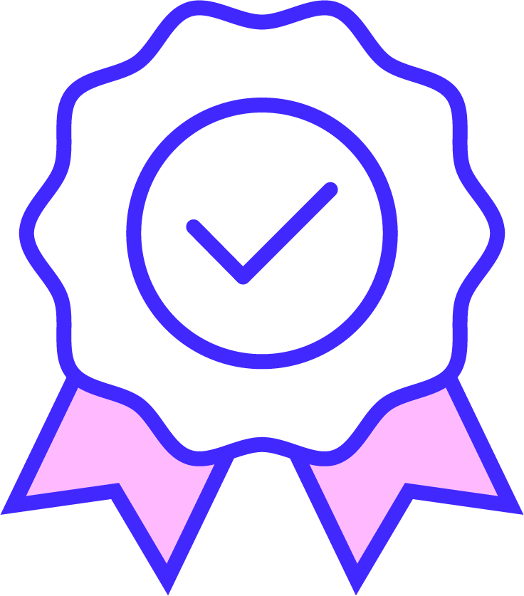 Certification badge icon
