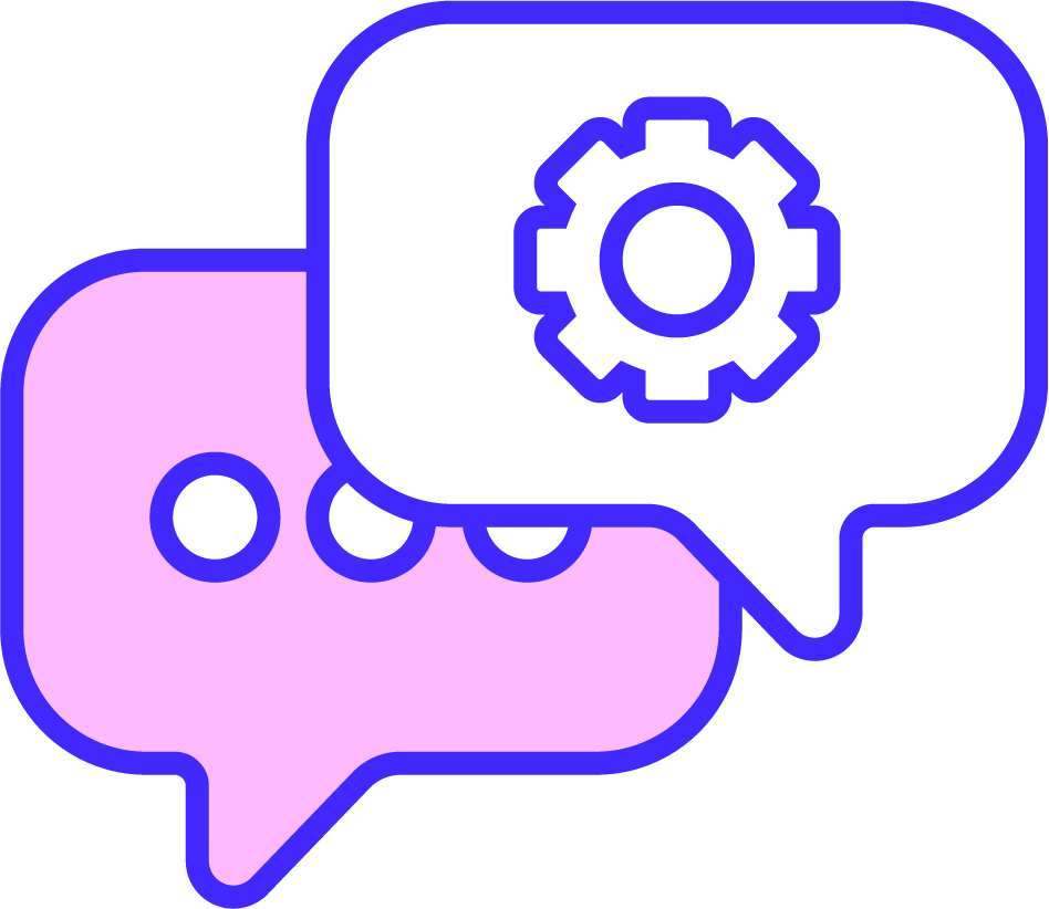 Two speech bubbles icon