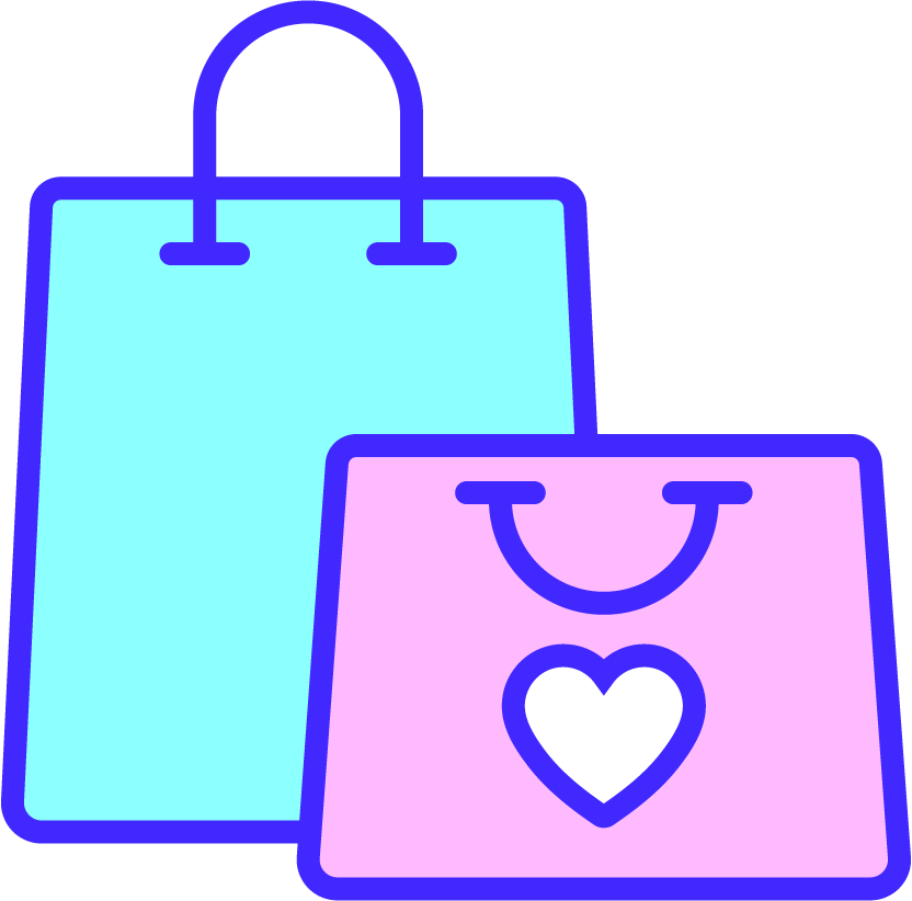 Shopping bags icon
