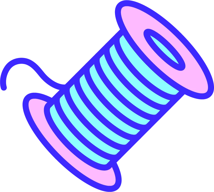 Blue thread icon