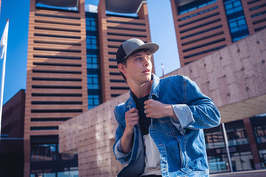 Man wearing atlantis headwear cap