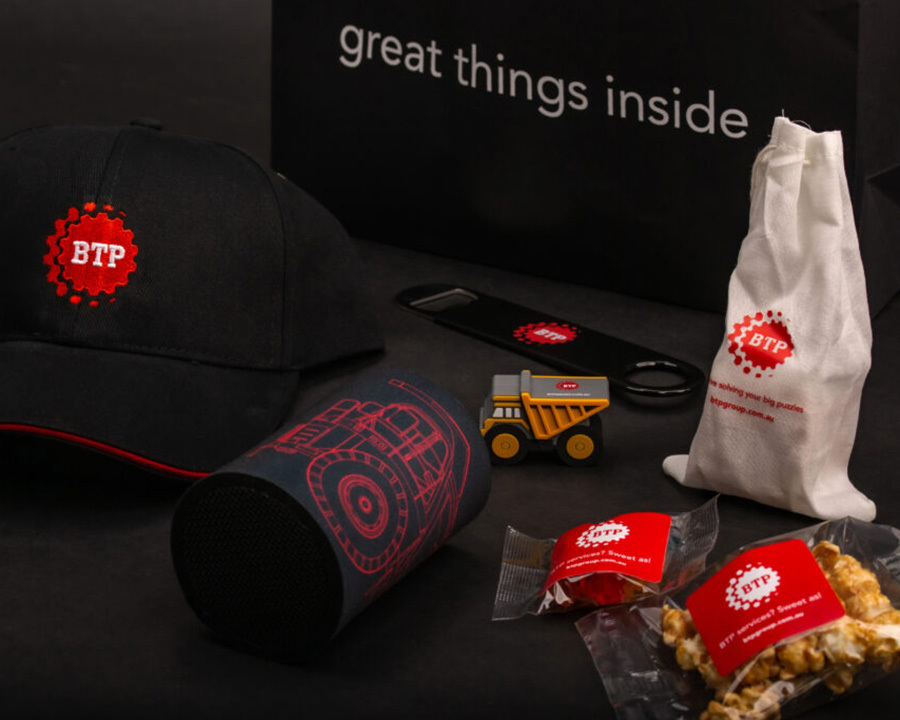 BTP branded merchandise