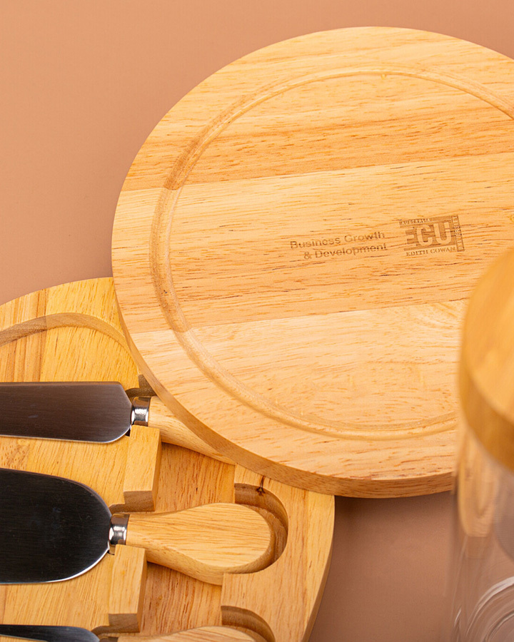 A close-up of sustainable wooden kitchen items