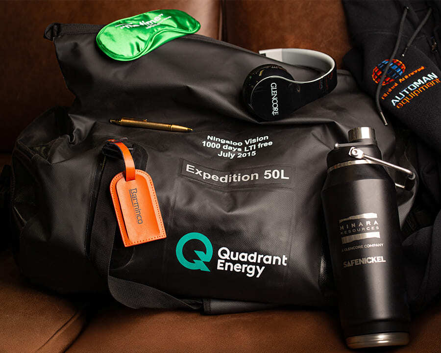 A branded travel kit