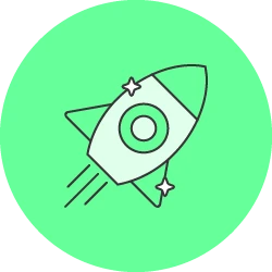 Rocket icon hover