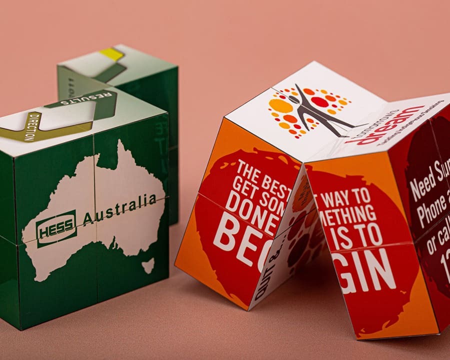 Two branded woodblock toys