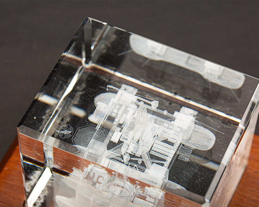 Angled top view of a Transocean award
