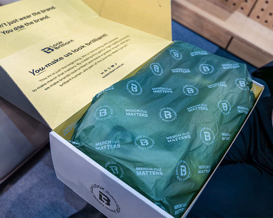 Close-up of the inside of a package