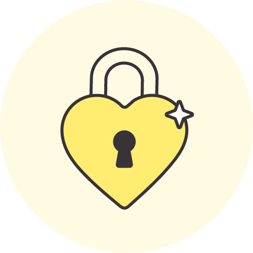 Heart lock icon