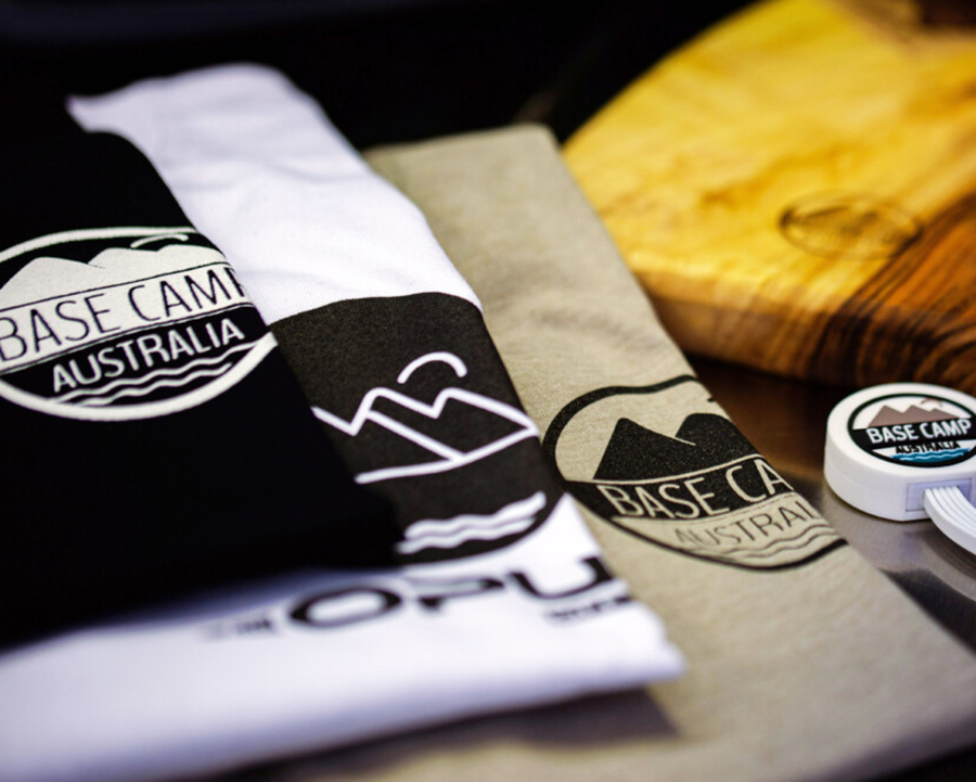 Base camp australia branded merchandise